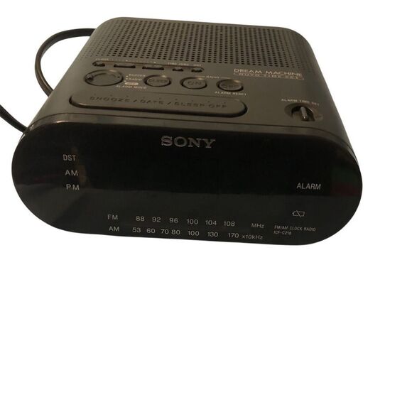 Sony Dream Machine AM/FM Alarm Clock Radio Black - Tested - Picture 1 of 2